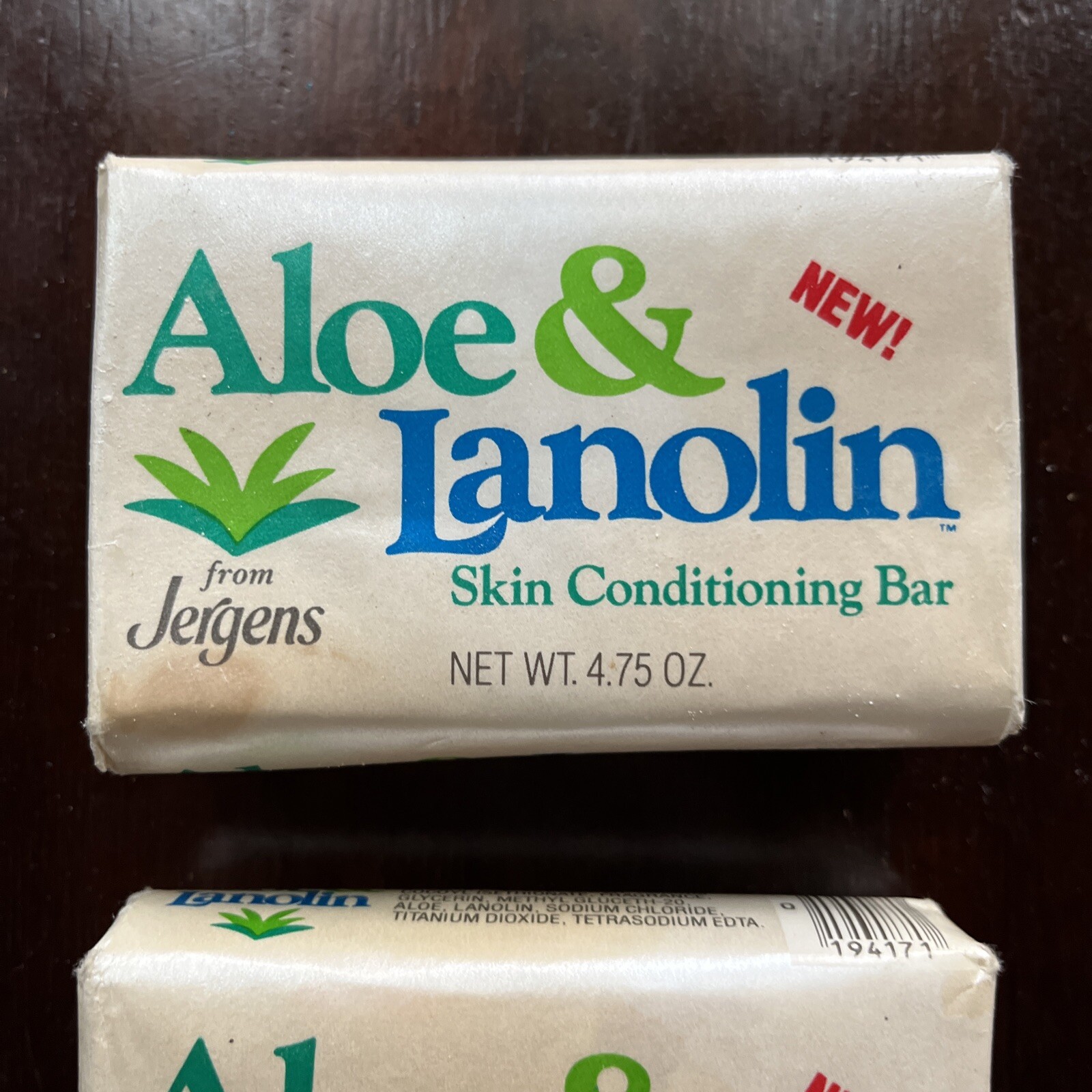 VTG NOS NEW 1984 Jergens Aloe & Lanolin Soap Bar ~ 3.5oz RARE!!!