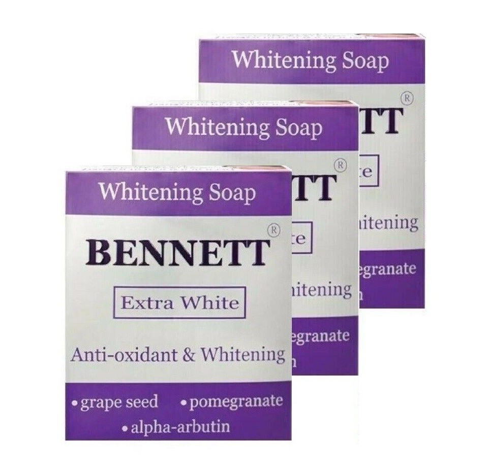 3x BENNETT Soap Extra White Antioxidant & Whitening Skin with Alpha Arbutin 130g