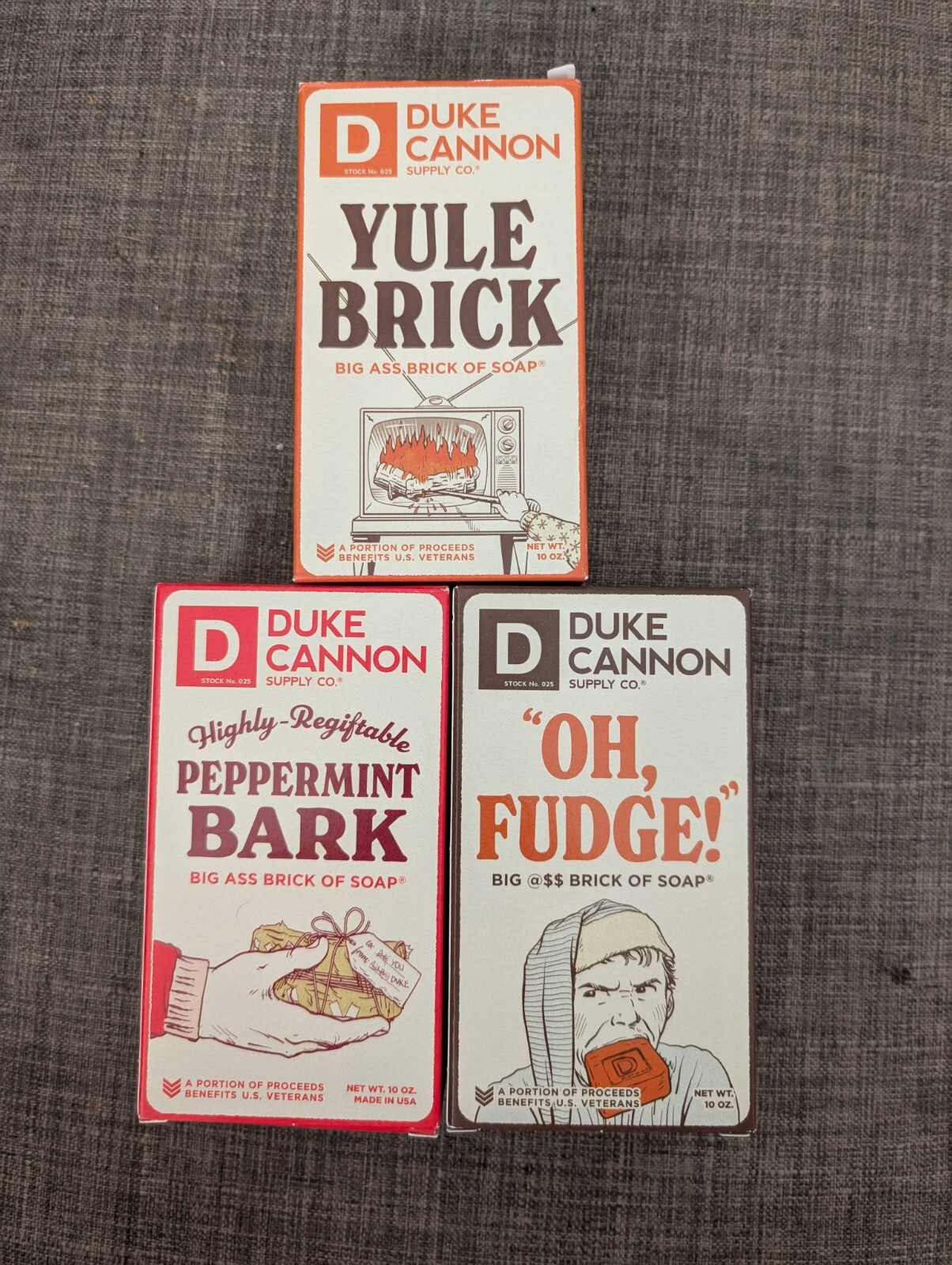 Duke Cannon Soap-Sawtooth,Naval,Superior,Frothy,Santa Pipe Smoke,Buffalo,Pine
