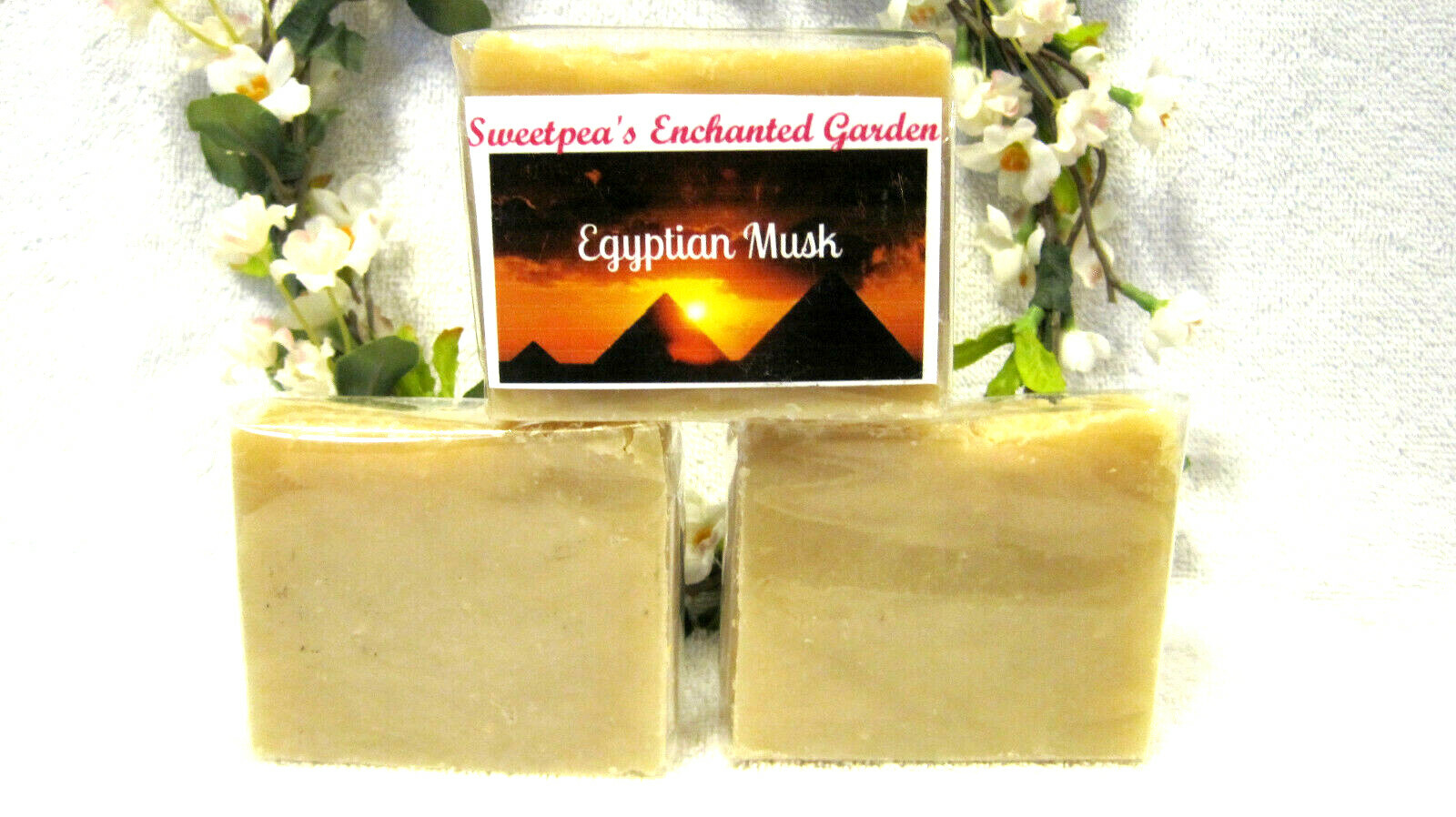 “EGYPTIAN MUSK” HANDMADE NATURAL & ORGANIC GOAT’s MILK SOAP Bars, approx. 4oz.