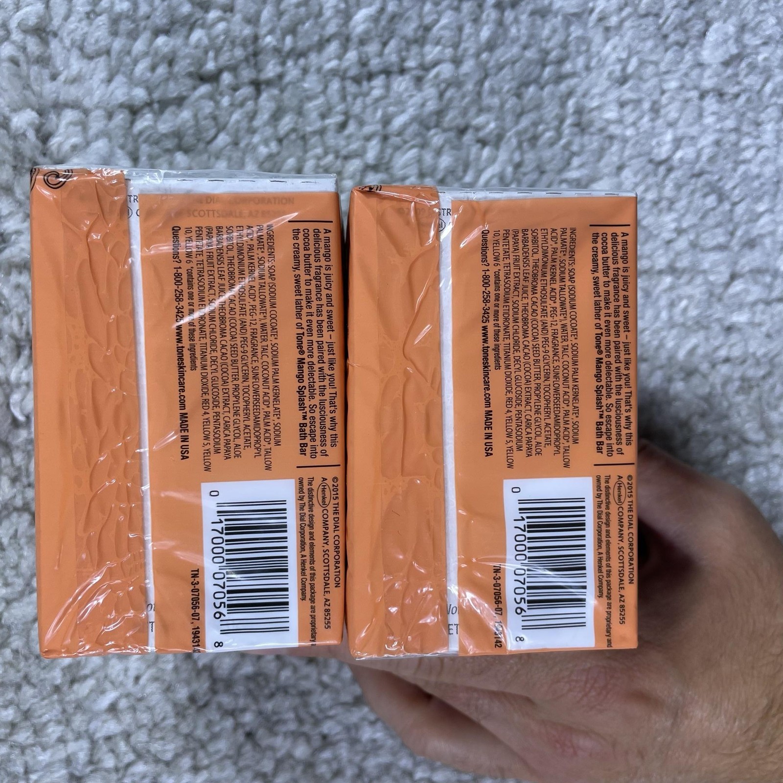 Tone Mango Splash Soap Bars 4.25oz 2-Bar Pack Lot of 2 Body New Cocoa Butter