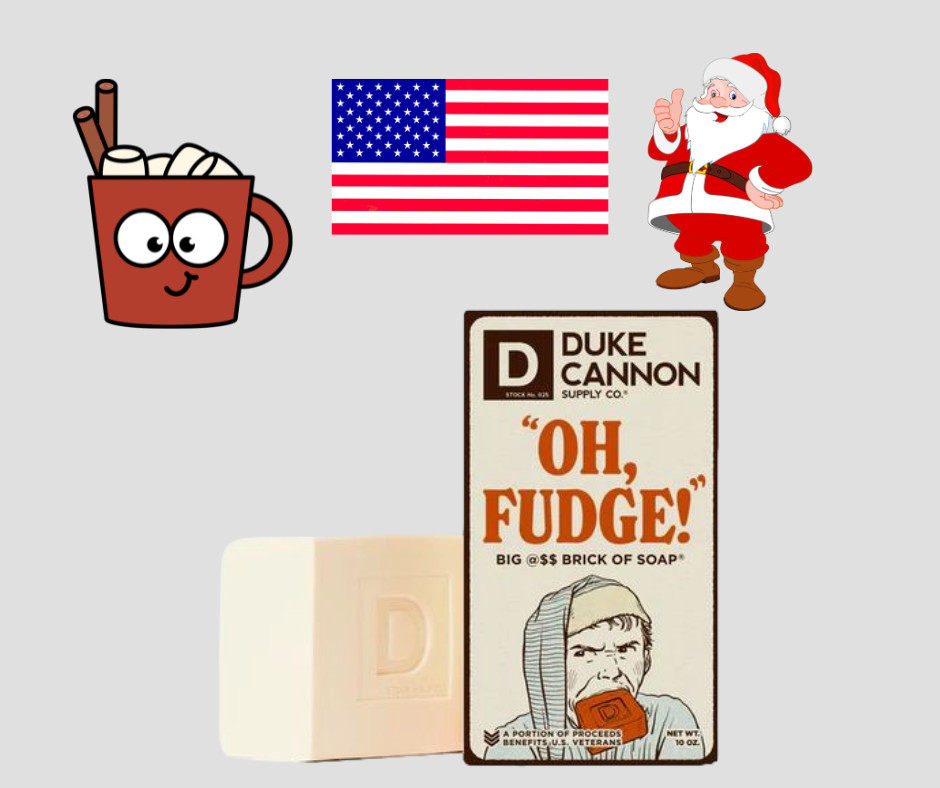 Duke Cannon Mens Big Ass Lump Of Coal+ Oh Fudge! Soap 10oz Benefits Vets Lot 2