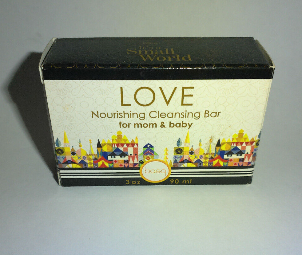 NEW BASQ LOVE NOURISHING CLEANSING BAR FOR MOM & BABY IT’S A SMALL WORLD 3 OZ