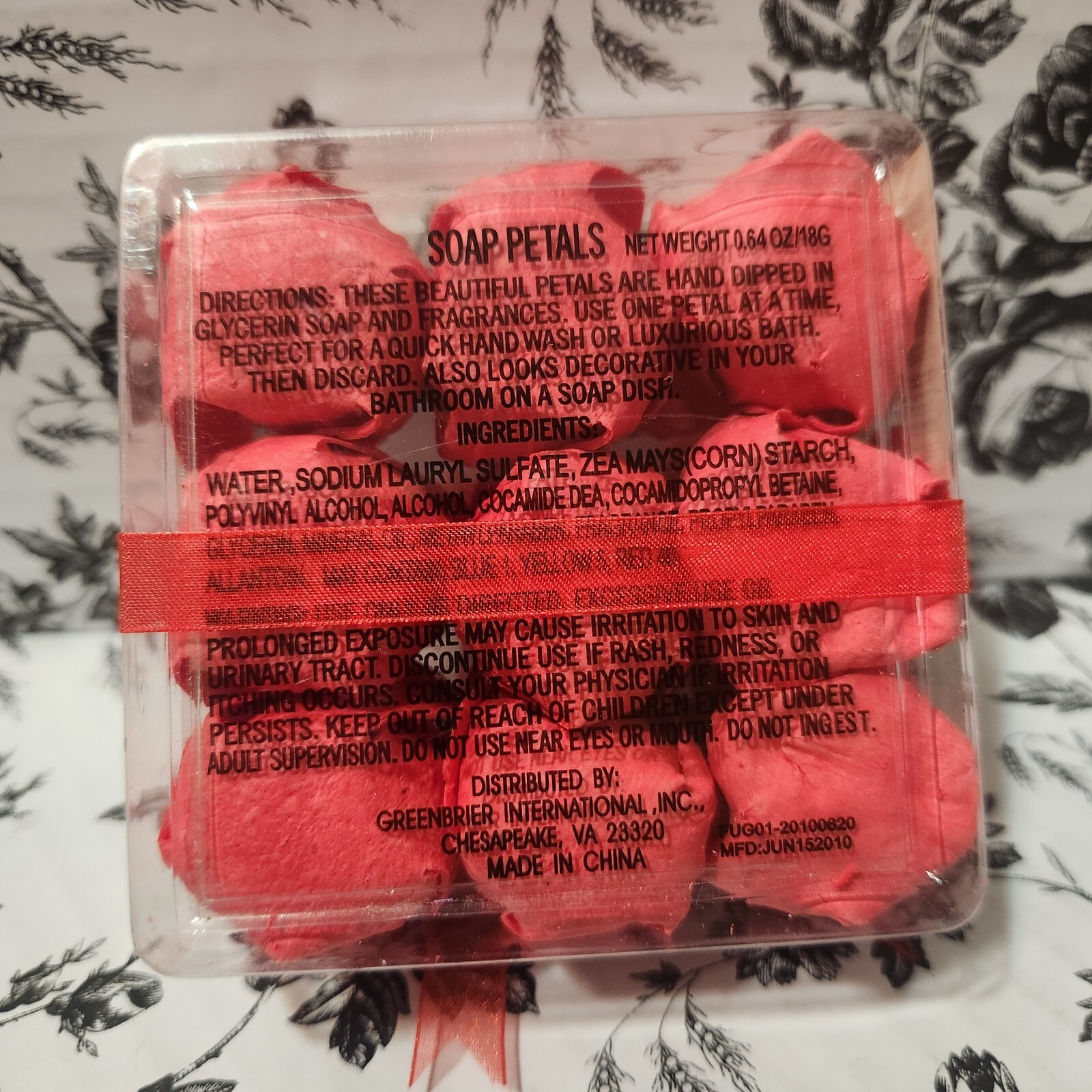 Rose Scented Petal Soap Gift Box Assorted NEW Lot Of 10