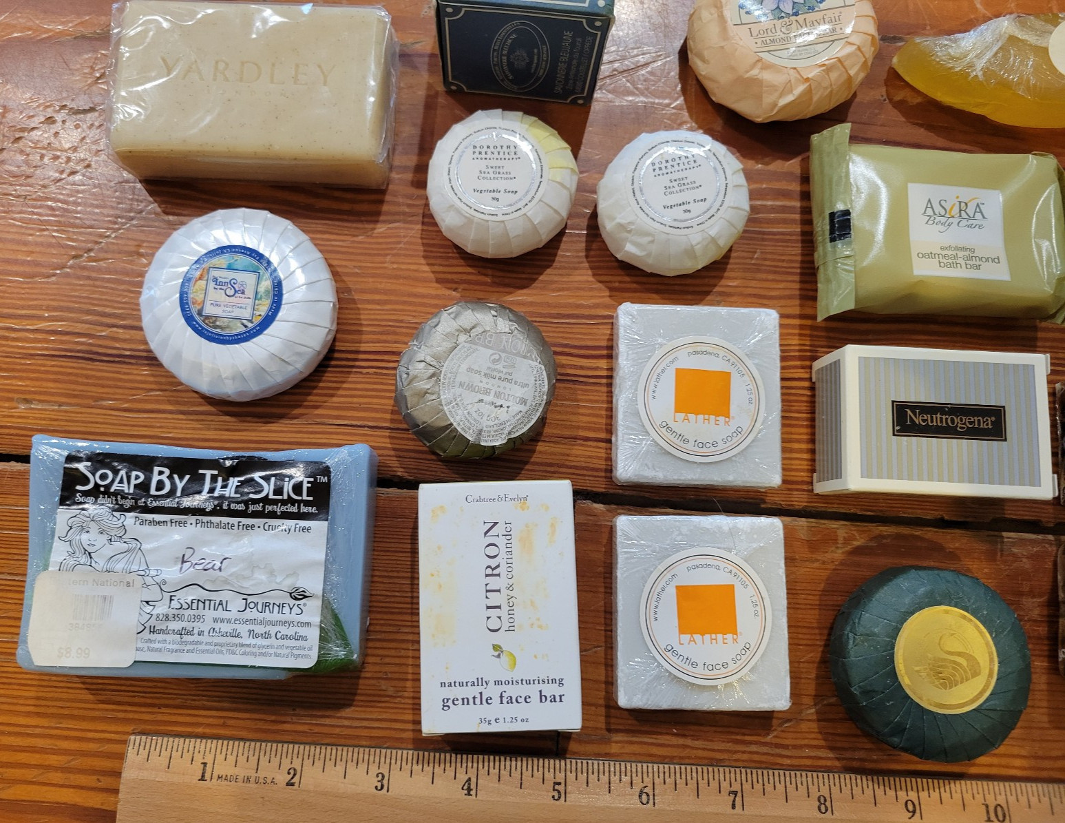 Lot of 18 Soap Bar Bath Face Yardley Asira Crabtree & Evelyn Lather Neutrogena