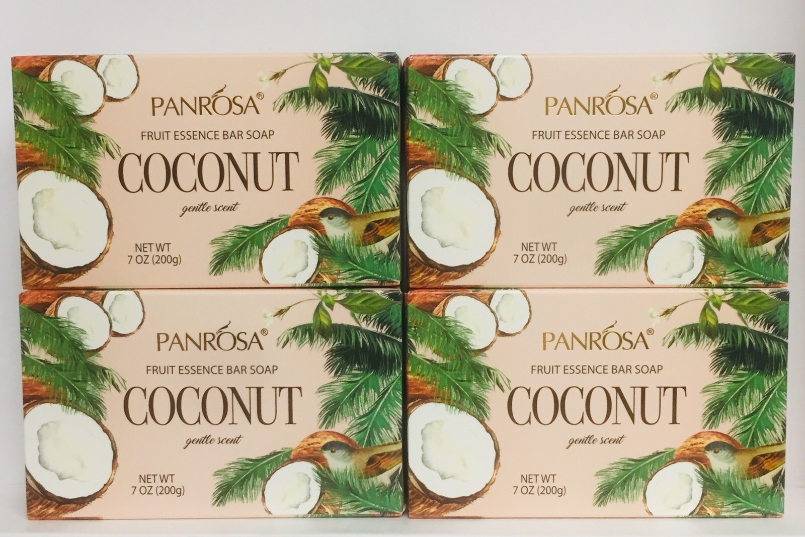 4 Bars Panrosa ~ Coconut Fruit Essence Bar Soap 7 oz Each
