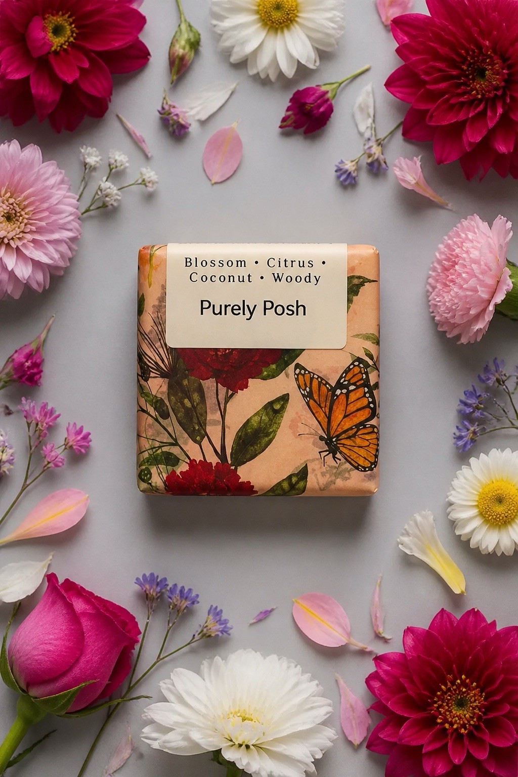 Purely Posh Sunset Bloom Goat Milk Soap Set – Handcrafted Alaskan Peony Soap