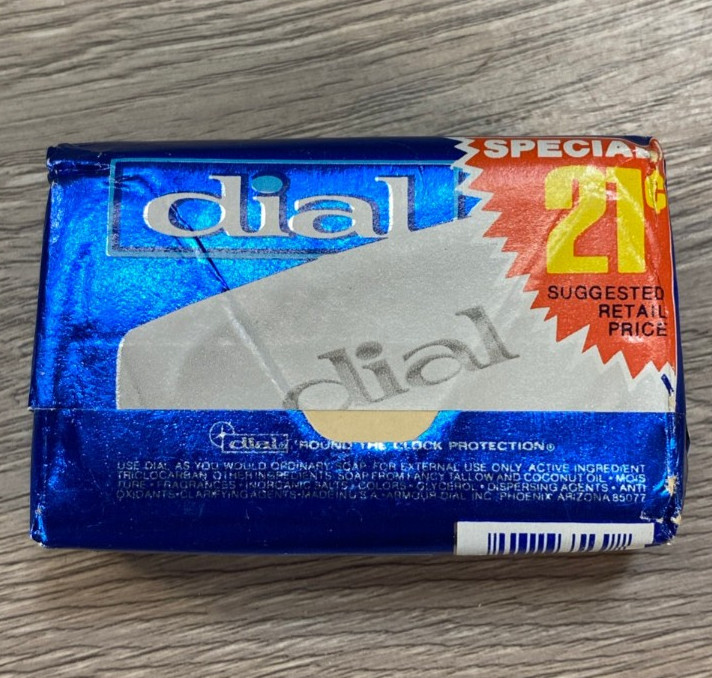 Vintage White Dial Deodorant 21c special Bar Soap 3.5oz Lot of 2