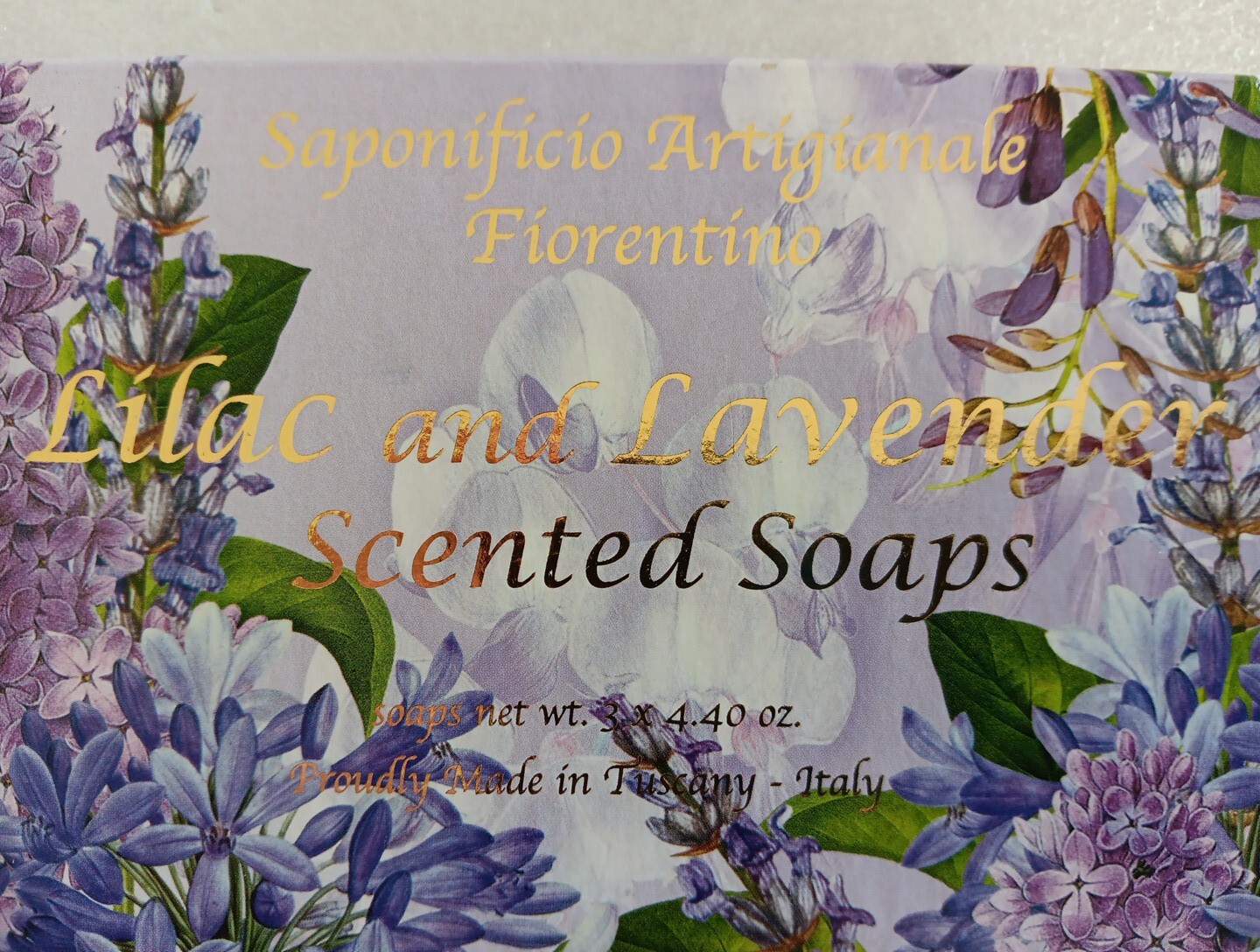 3 Handmade Italian Lilac & Lavender Soaps Saponificio Artigianale Fiorentino