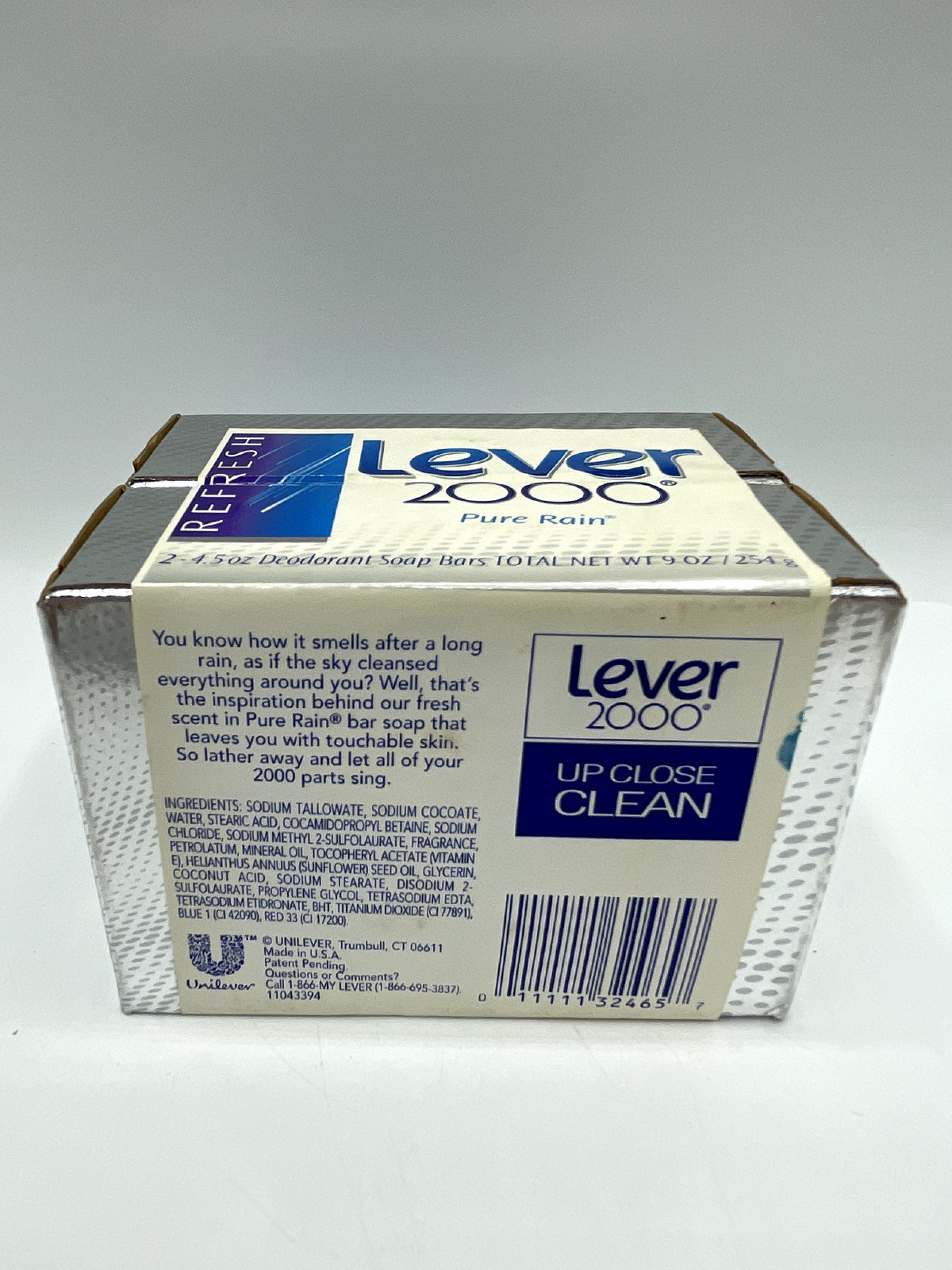 4 Lever 2000 Pure Rain Super Rare Vintage Bar Soap 4.5 oz USA Made Bs256