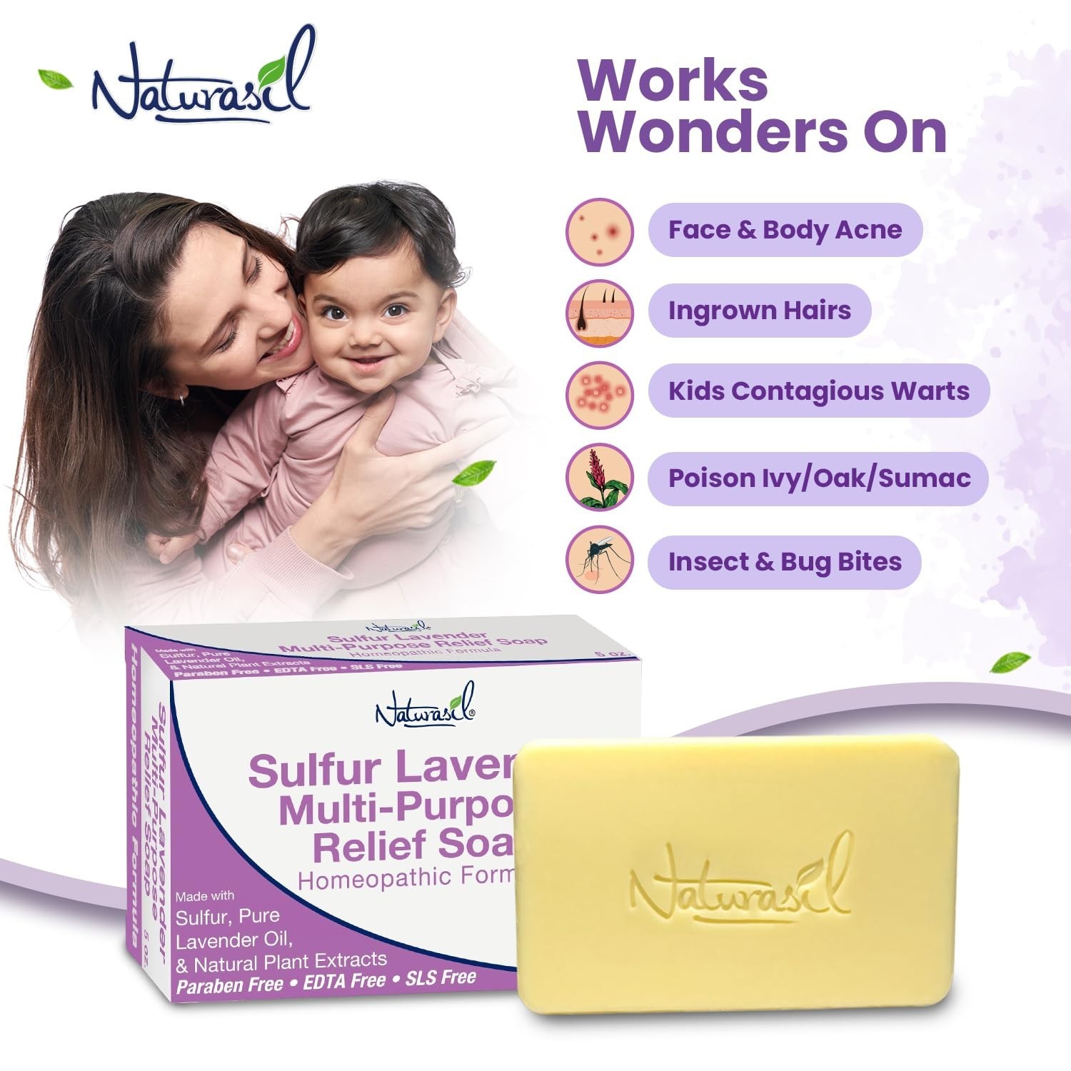 Max-Strength Sulfur Soap with Pure Lavender – Natural Relief for All Skin