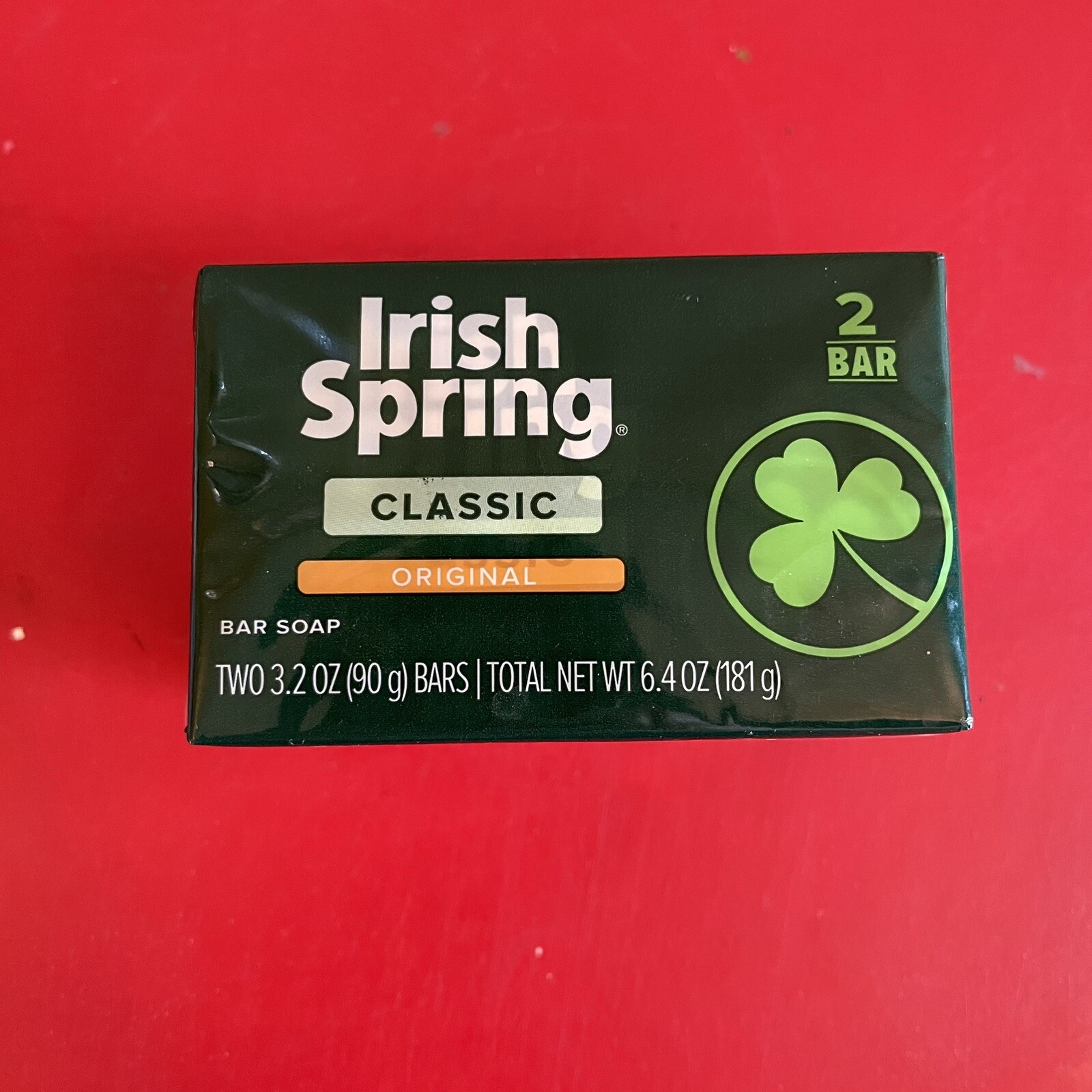 Irish Spring Original Scent Classic Bar Soap 2 Bars Each 3.2 oz