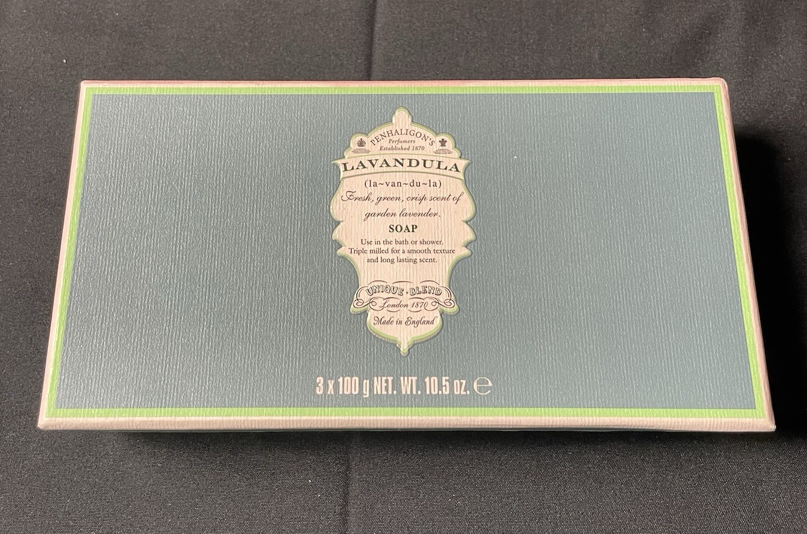 Rare Penhaligon’s Lavandula Luxury Boxed Soap Set 3x100g Discontinued Vintage