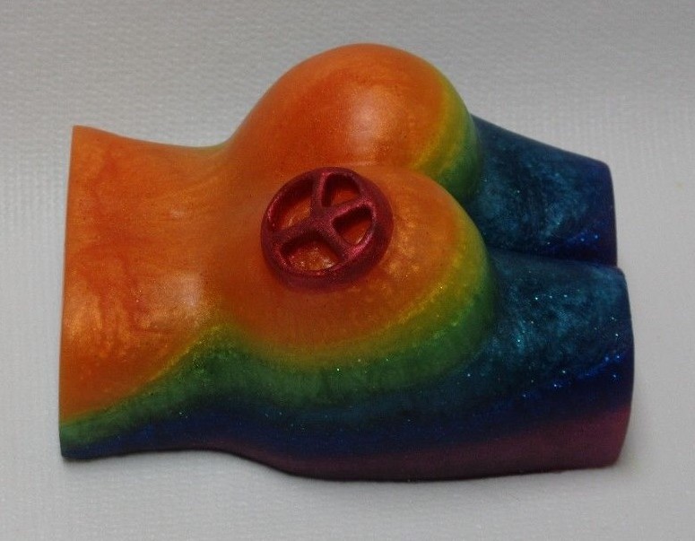 Rainbow’s End, cedar, sage, coriander & citrus “Peace of Ass” butt shaped soap