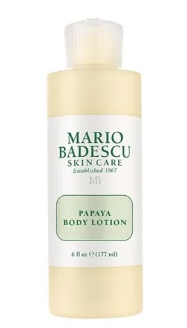 Mario Badescu Papaya Body Lotion 6Oz 177ml Brightening Rejuvenate Rice Bran Oil