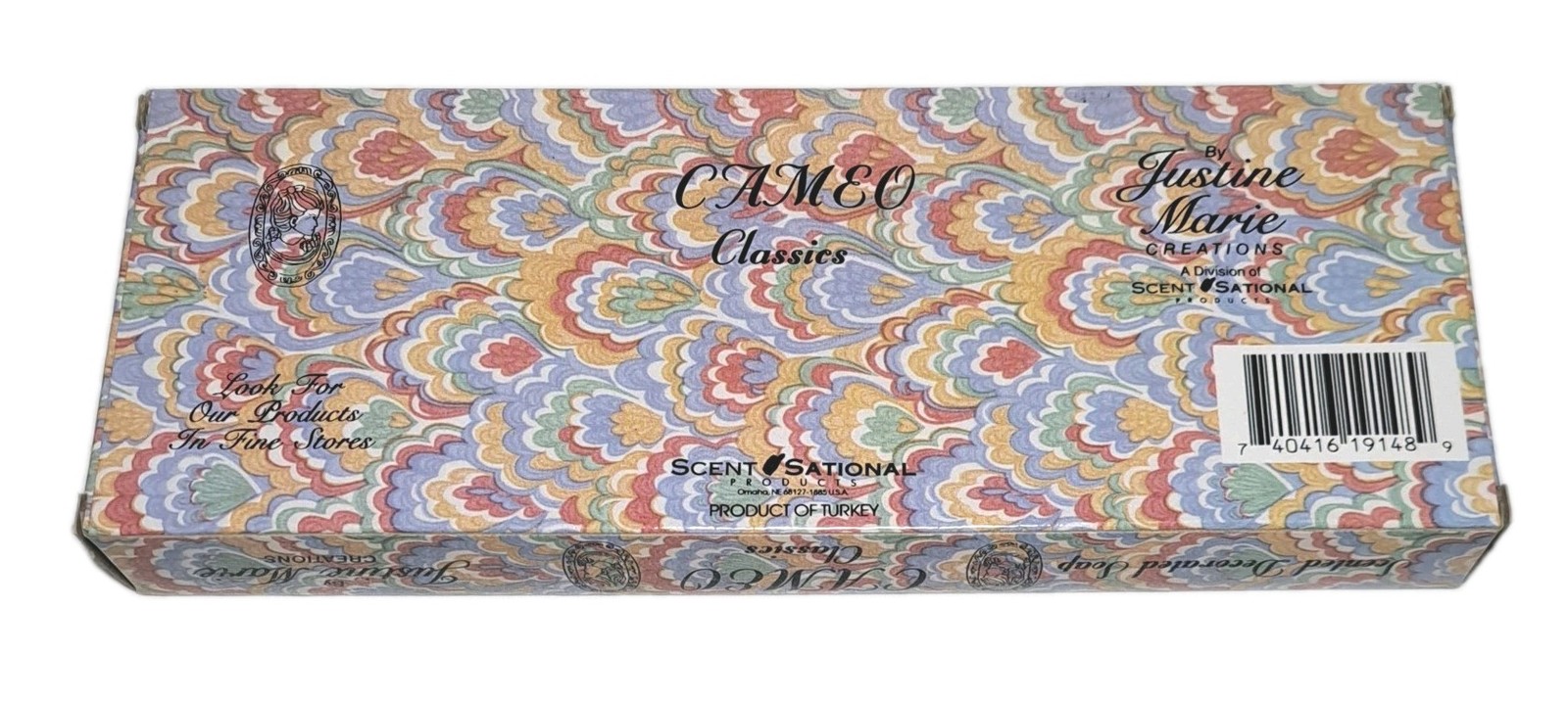 Cameo Classics Scented Decorated Soap Pack Of 3 Made In Turkey Justine Marie NOS
