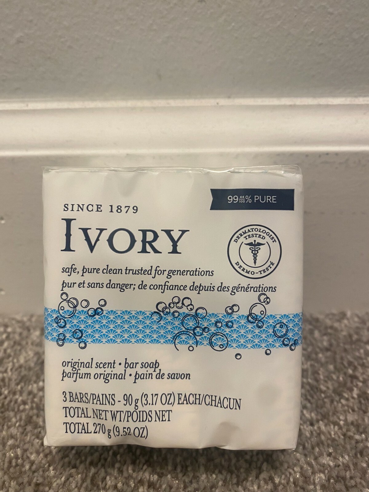 Ivory Bar Soap Original Scent 3.17oz, 3 count