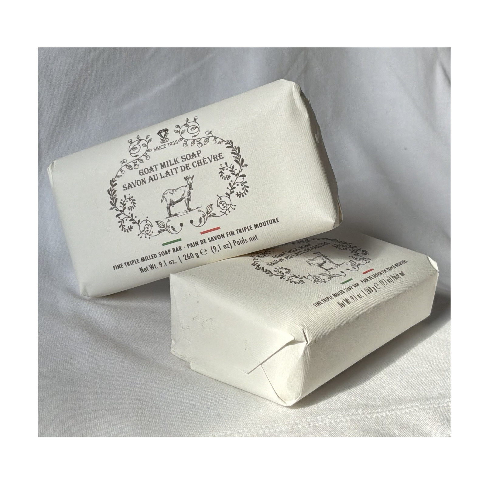Saponificio Zeni Diamante Goat Milk Triple Milled Soap Bar Floral 9.1oz