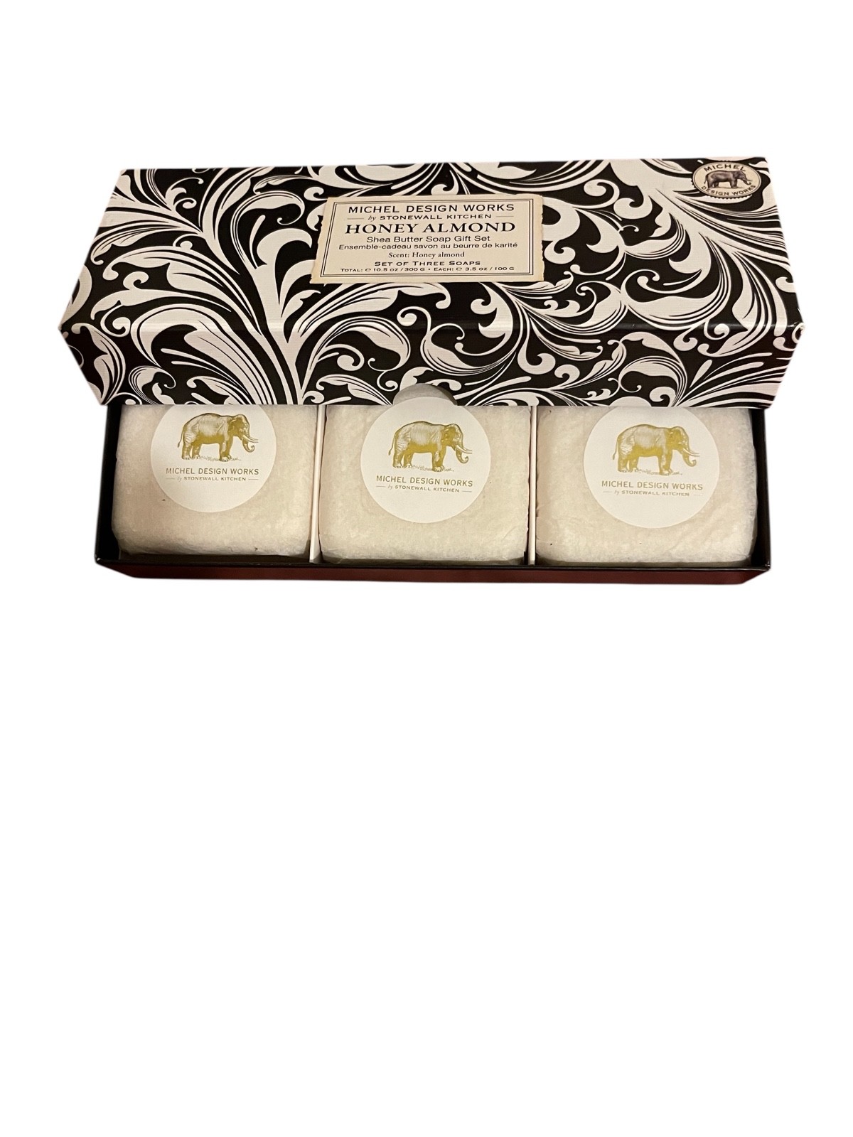 Michel Design Works Honey Almond Shea Butter Soap Gift Set | 3 x 3.5 oz Bars