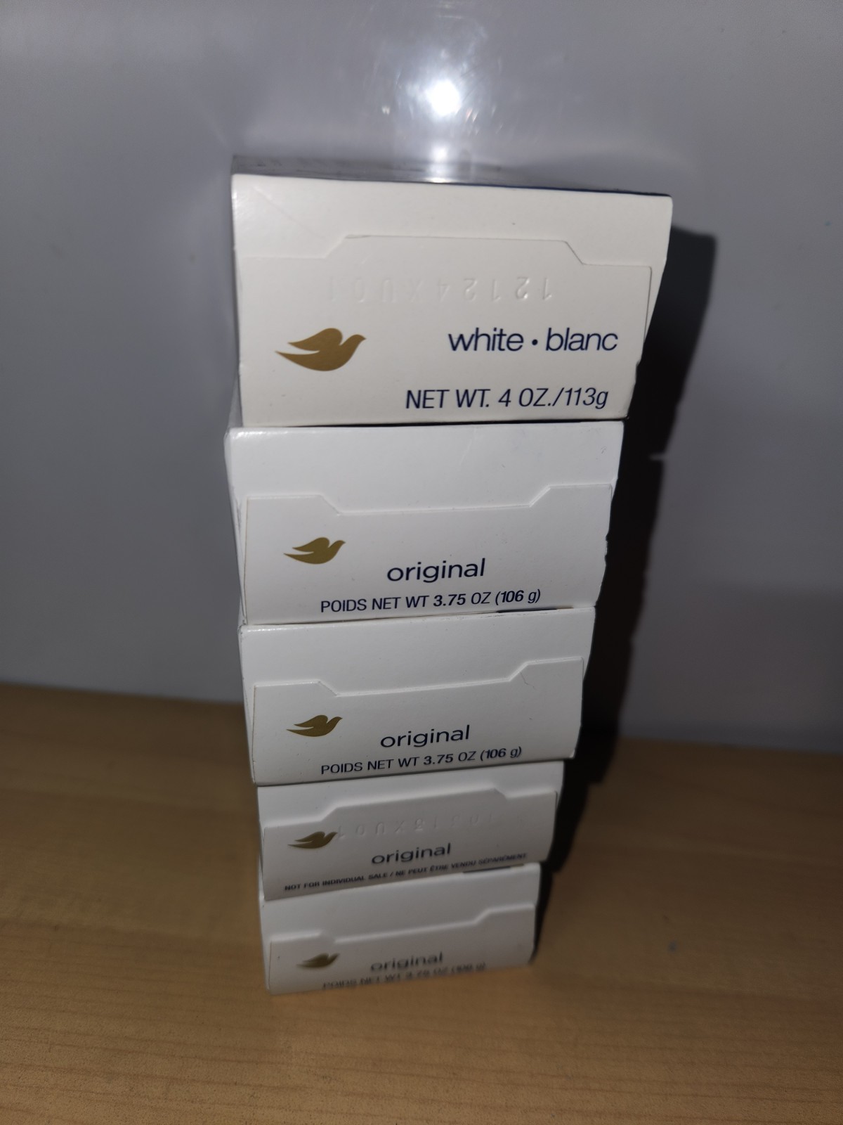 Lot Of 5 Dove Original Beauty Bar With Deep Moisturizing Cream~NEW
