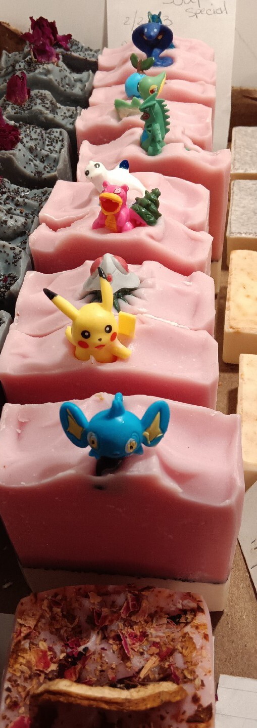 Organic Handmade Pokemon Strawberry Soap Comic Cartoon Anime Pokemon