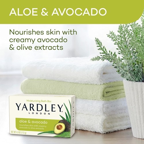 6 Pk Yardley London Moisturizing Bar Fresh Aloe With Avocado Essence 4 Oz Each
