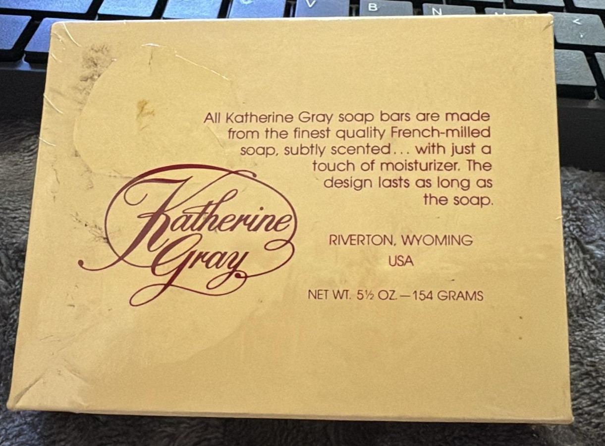 2 Bars of Vintage Katherine Gray French Milled Soap Monogram Letter A Sealed New