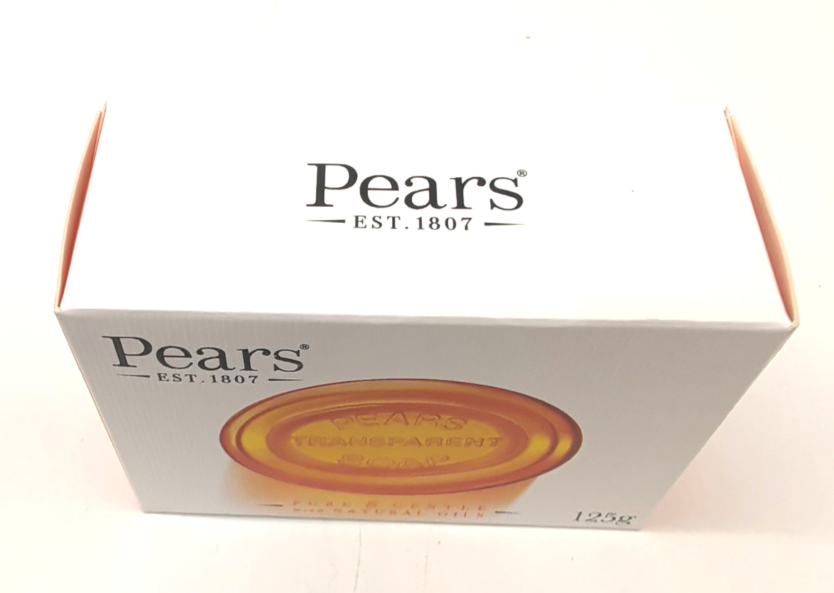 Pears Pure & Gentle Transparent Soap 4.4 oz/125 g. Bar Soap, Orange