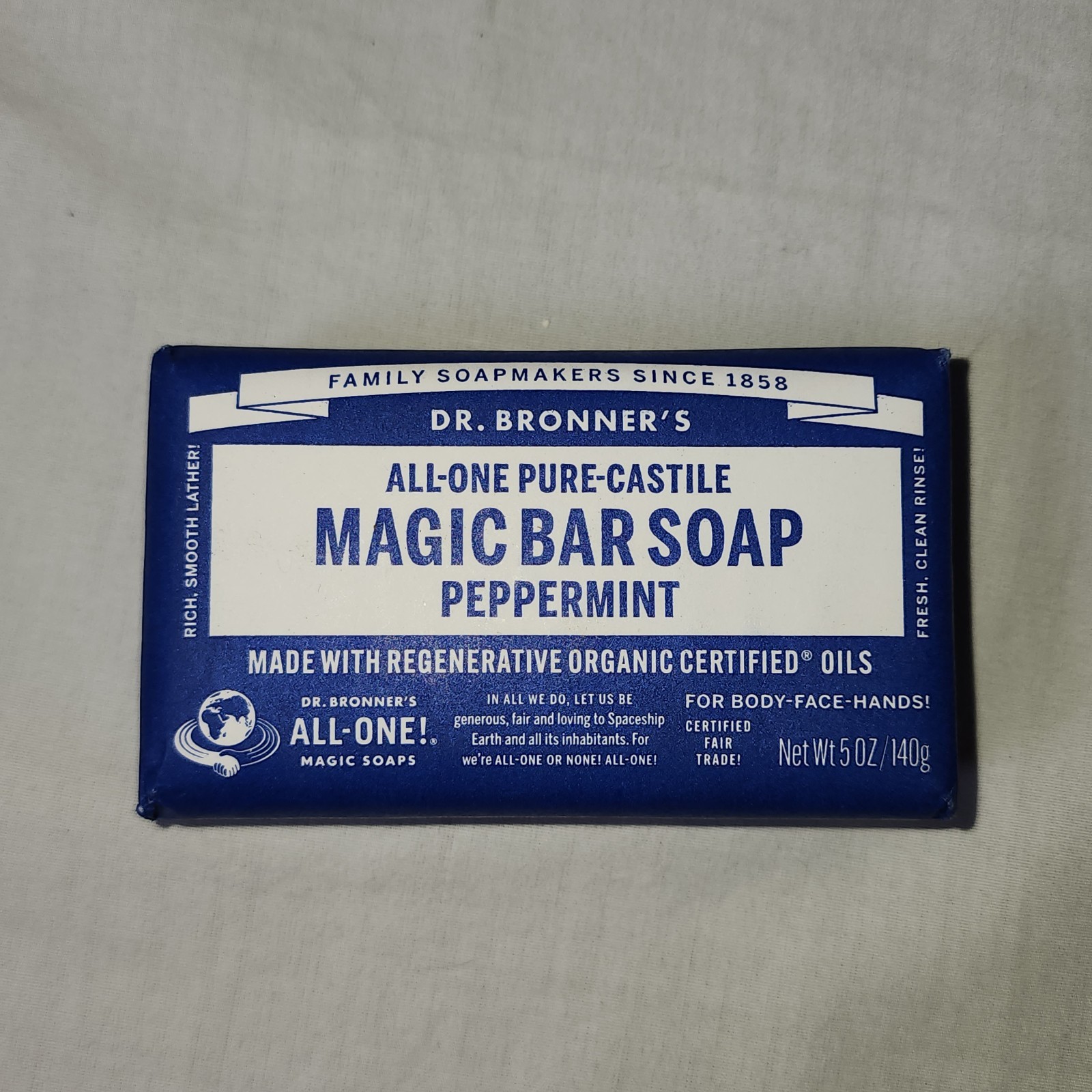 Dr. Bronner’s Magic Soaps All-One Hemp Peppermint Pure-Castile Soap 5 oz Vegan