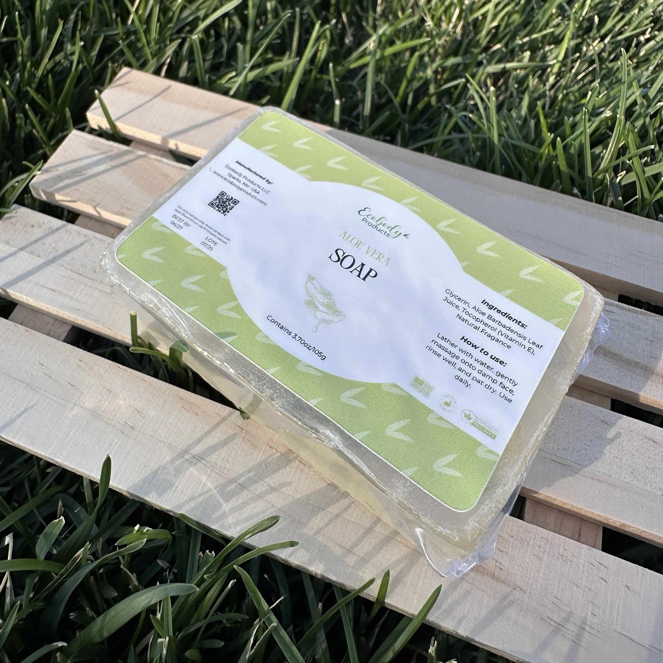 Aloe Vera Soap for Acne Skin Care Natural Handmade Face & Body Moisturizing Bar