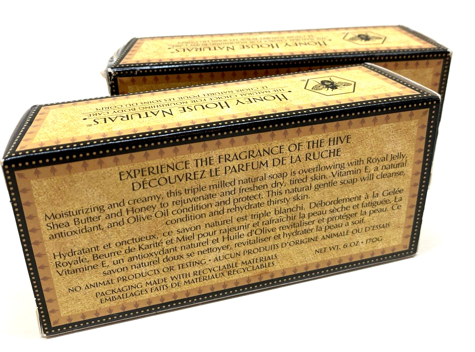 Honey House Naturals Honey Blossom Bath Size Soap Bar 6 Oz Citrus Set of 2