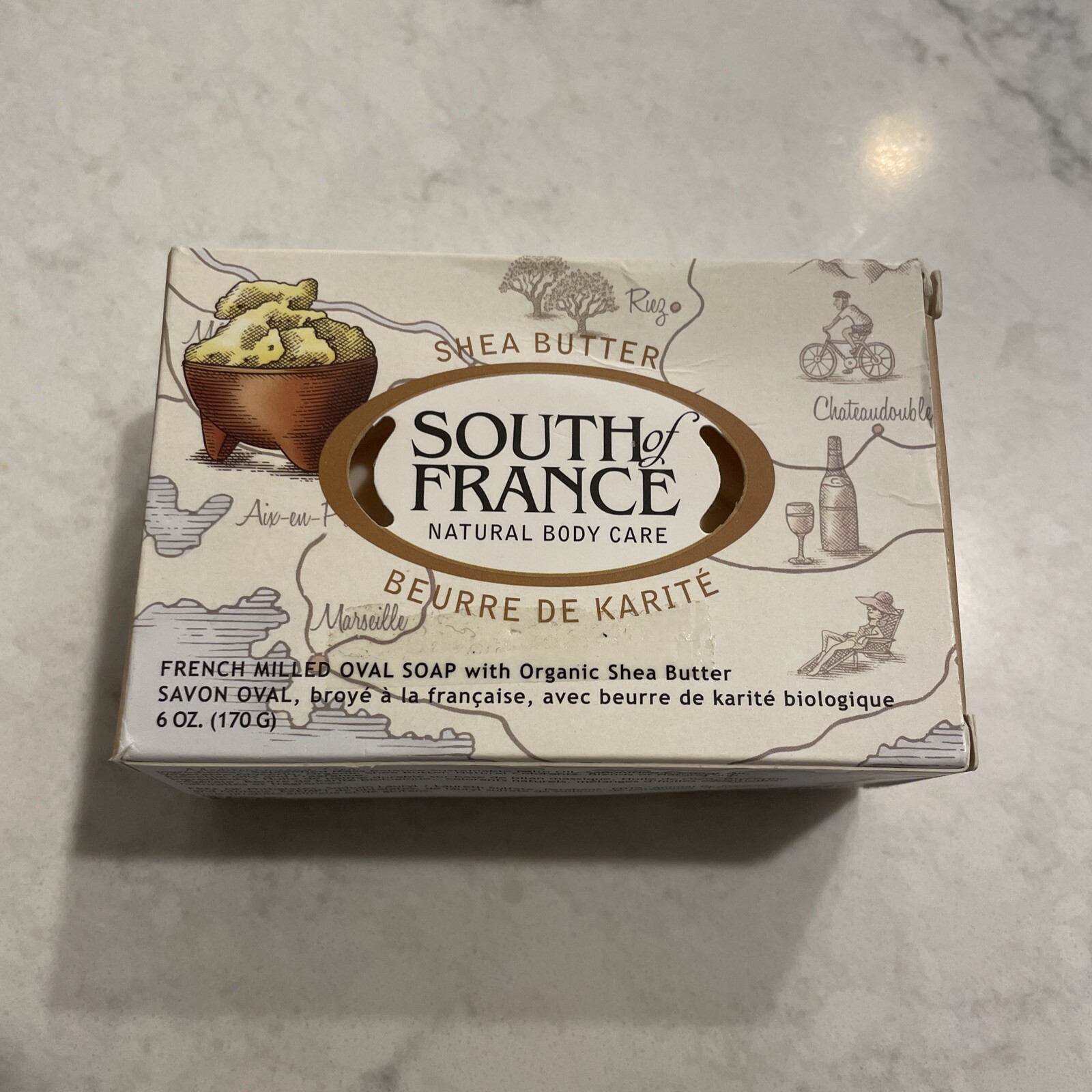 South Of France Natural Bar Soap – Shea Butter – 6 Oz