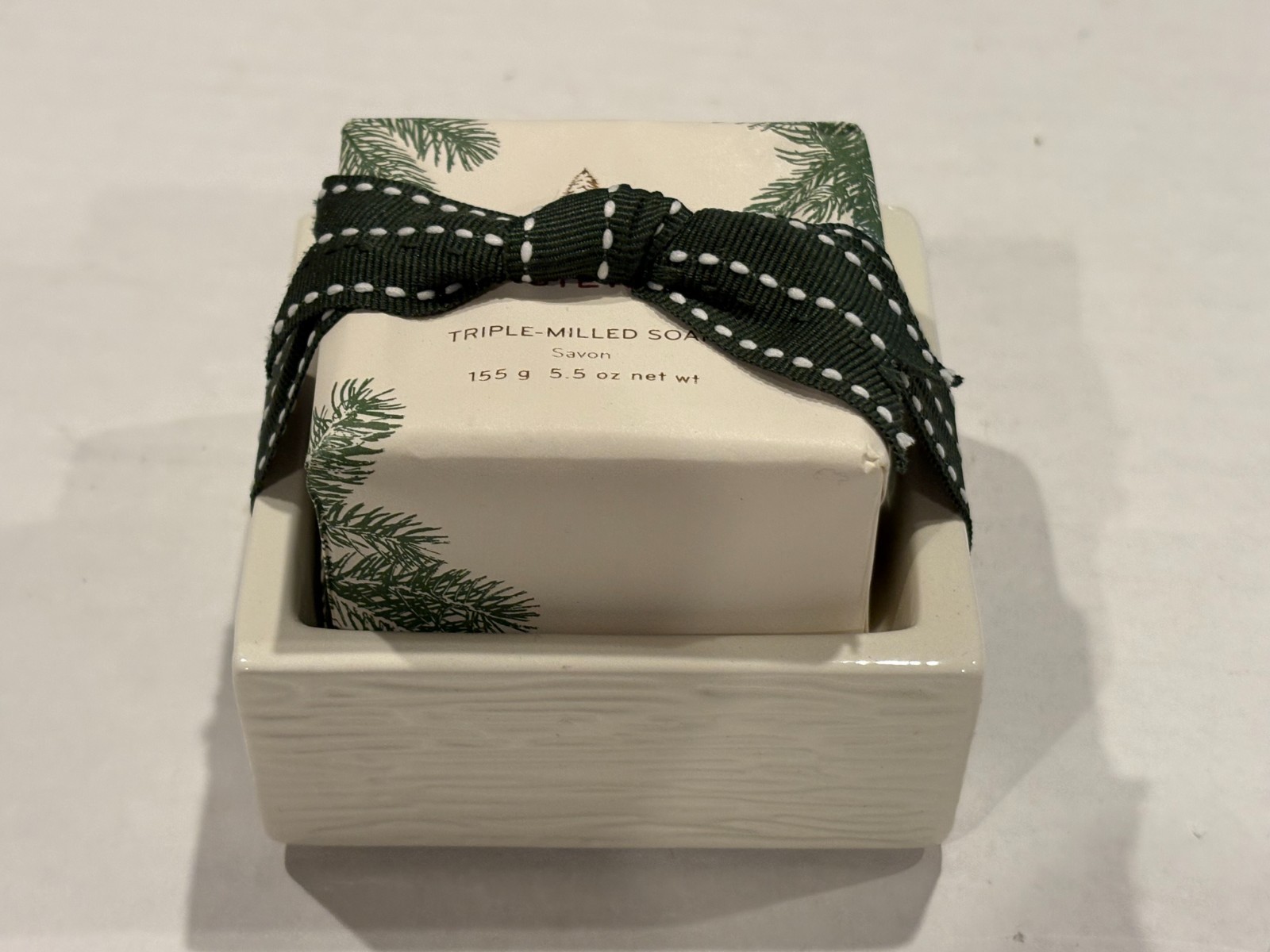 THYMES NEW Frasier Fir Soup & Soap Dish Set- 5.5oz
