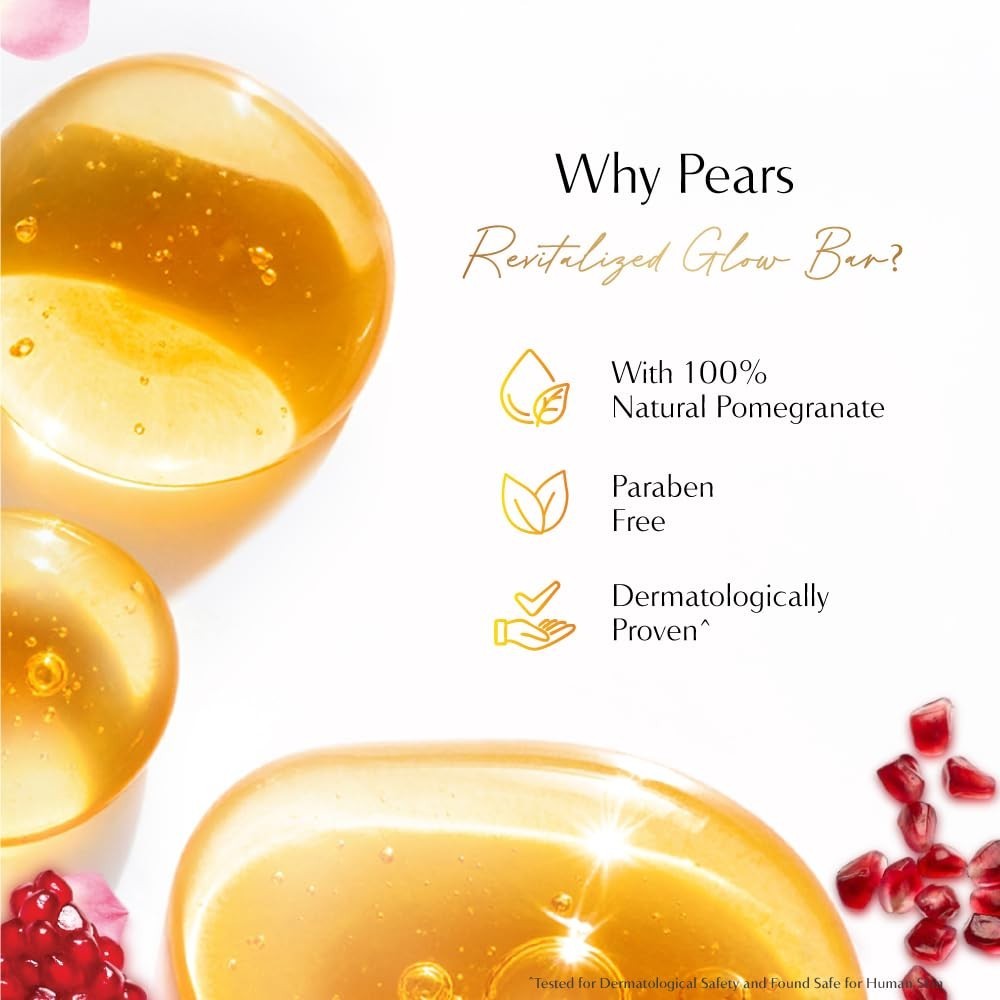Pears Original Glycerin Soap Bar-Revitalized Glow|With 98%Pure Glycerin 125gm*4