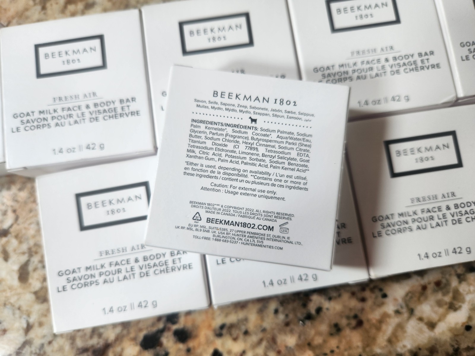 10 PACK Beekman 1802 Fresh Air Goat Milk Soap Lot 1.4oz Face Body Bars FREE SHIP