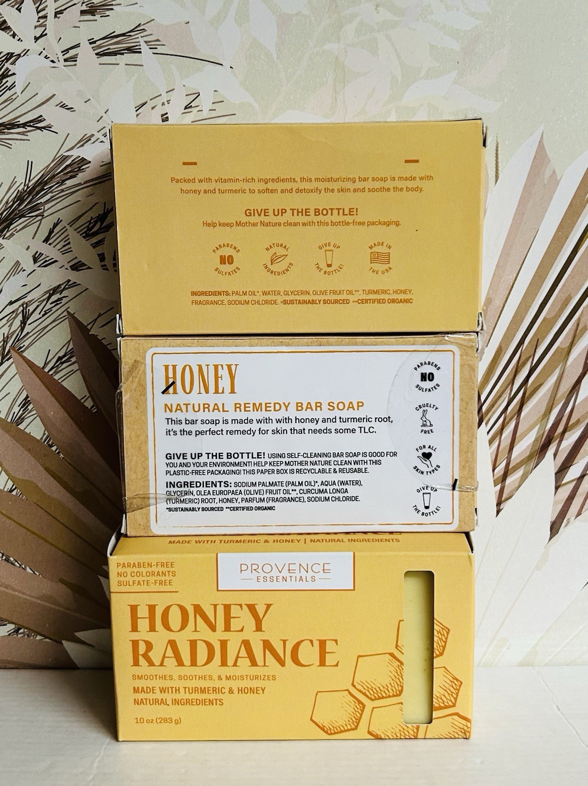 3-Pack Provence Essentials ~ Honey Bar Soap with Turmeric 10 oz Each