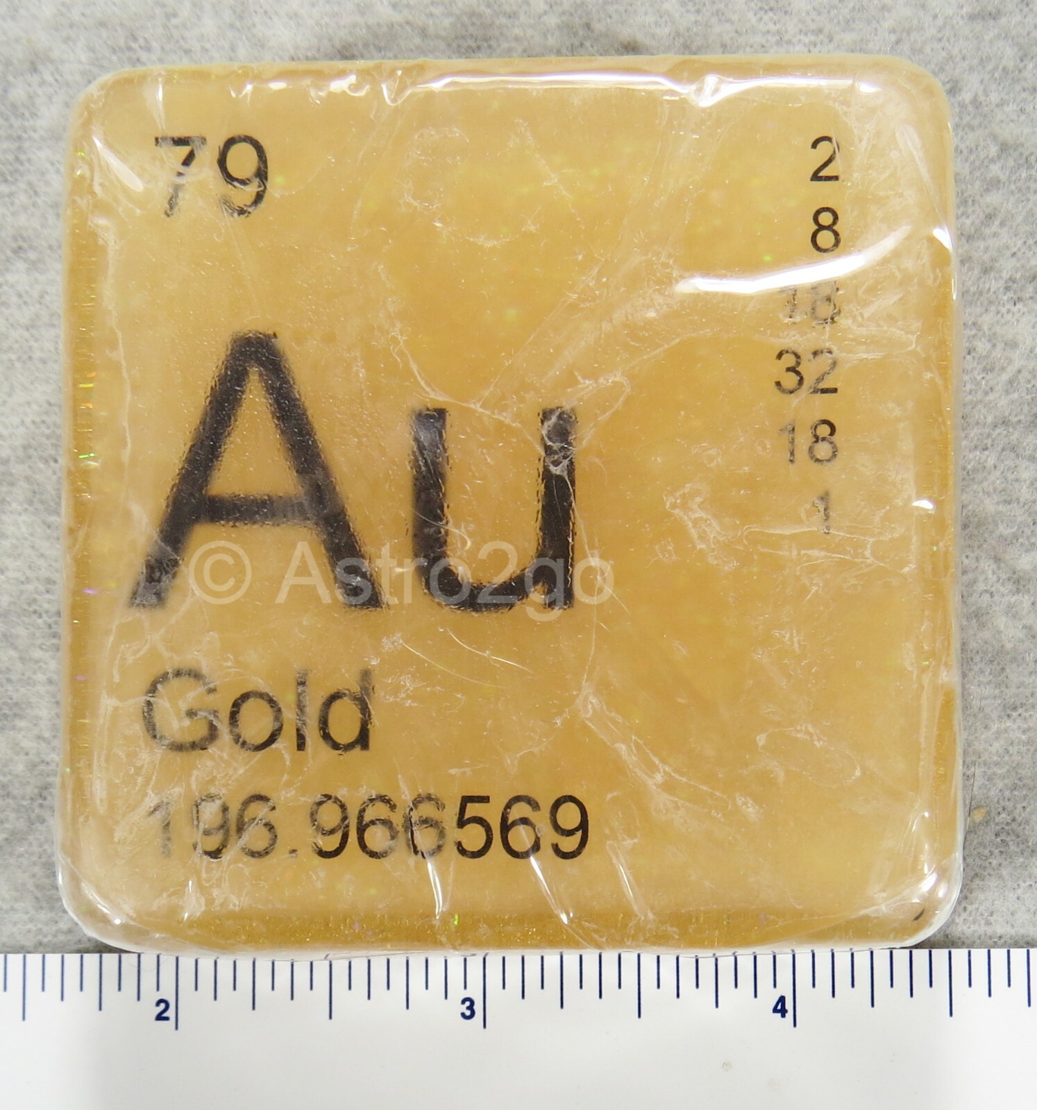 PERIODIC TABLE ELEMENT “Au” GOLD NOVELTY HAND BATH SOAP-4 oz JUST BUBBLY NEW!