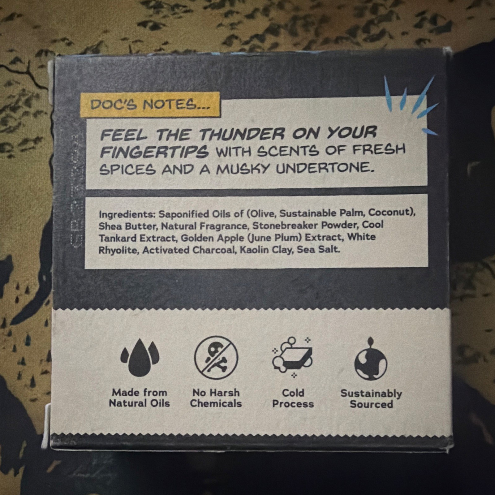 Dr. Squatch Marvel Divine Storm Men’s Natural Body Bar Soap, Fresh Spices 5 oz