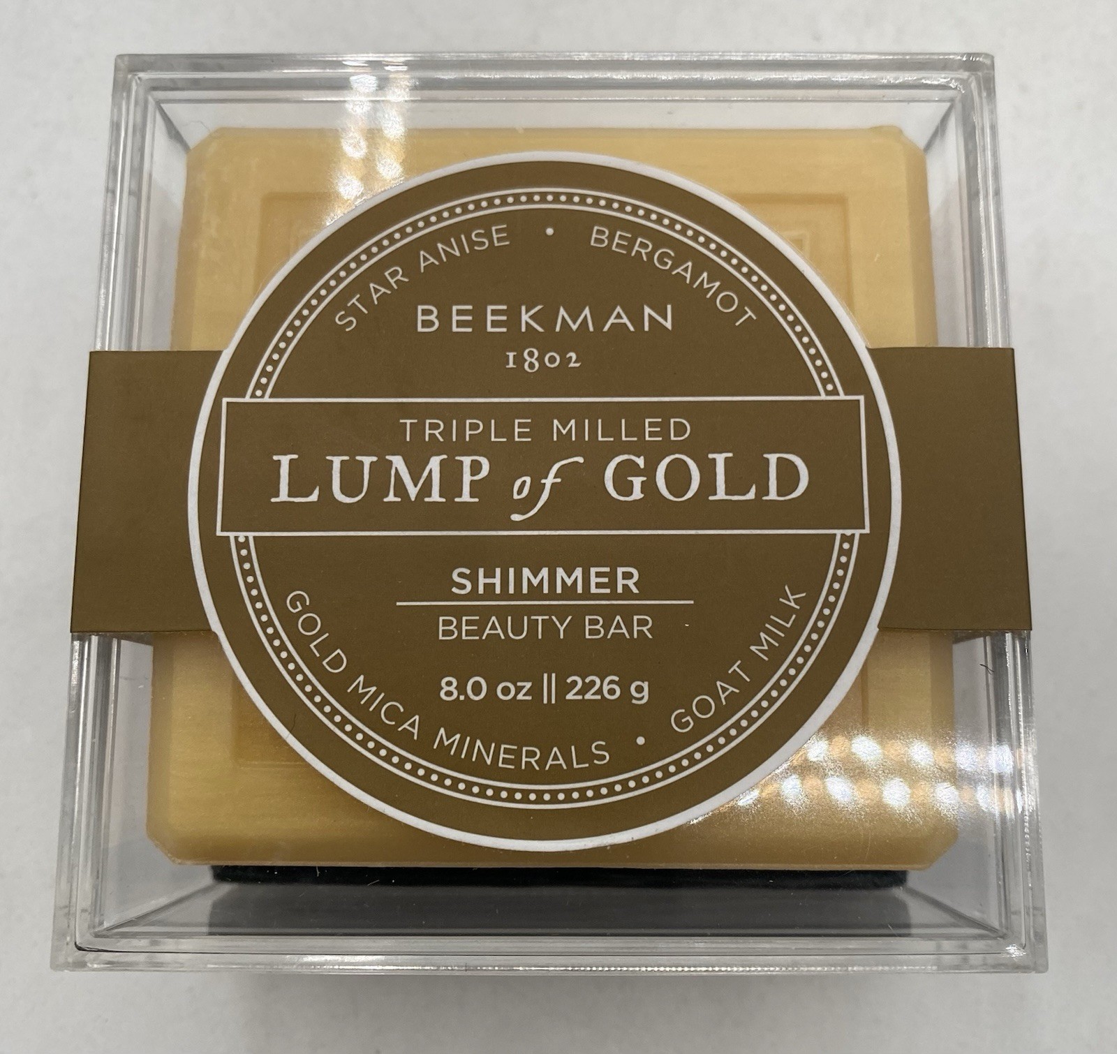 Beekman Lump of Gold Shimmer Soap Star Anise Bergamot 8 Oz NOT SEALED READ