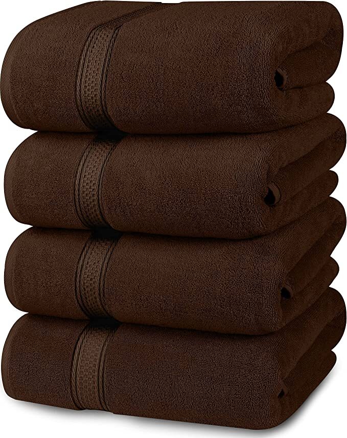 Luxury Bath Towels Pack of 4 27×54 Inches Cotton Soft 600 GSM Utopia Towels