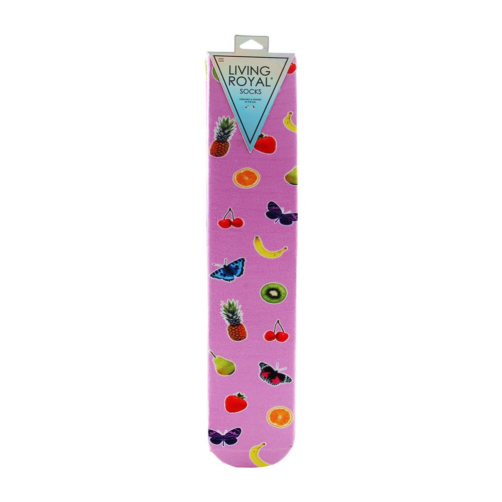 Living Royal Fruits Butterflies Knee High Socks Model No. 7204K – 1 Pair