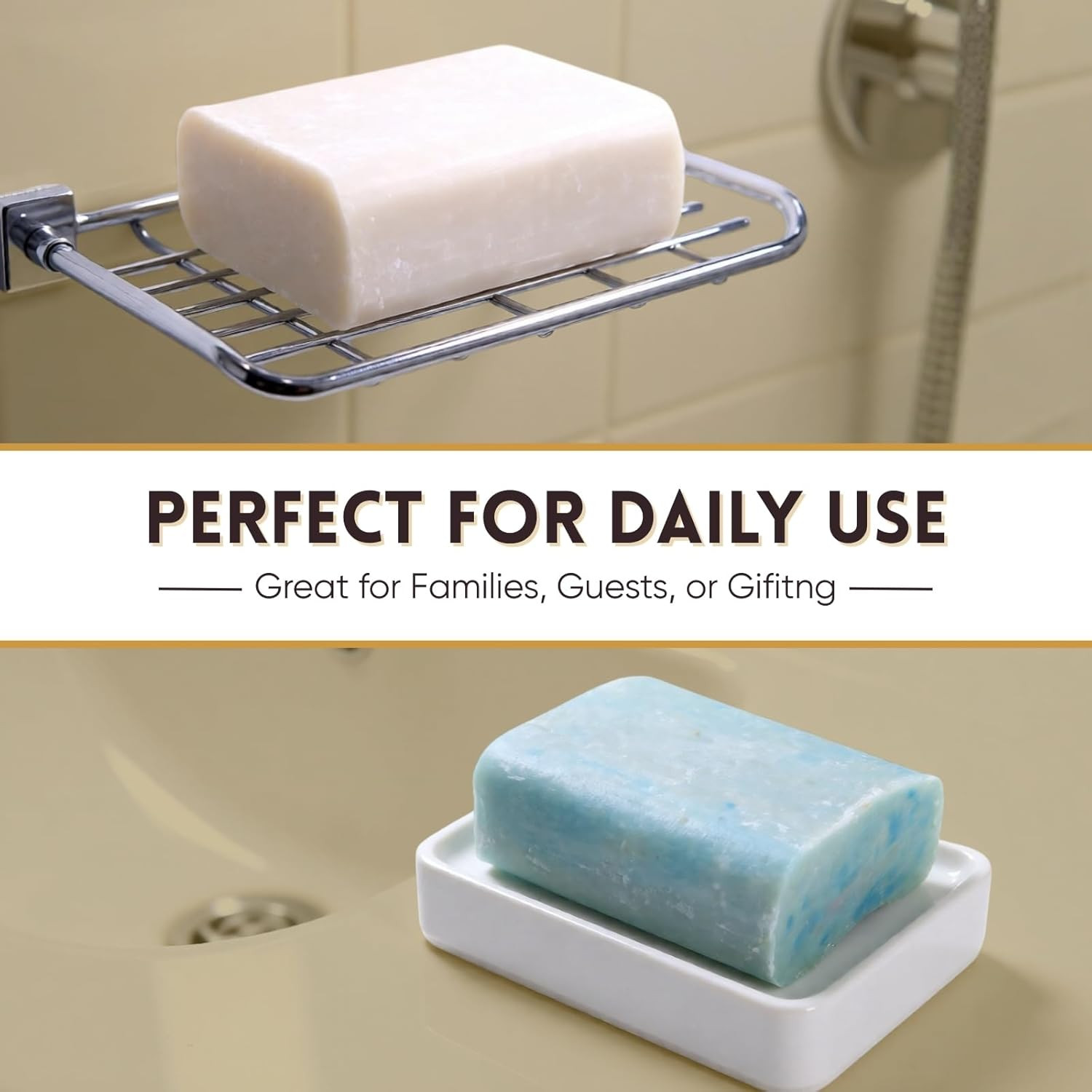 Bar Soap W/All Natural Bentonite Clay (6 Bars)| Women & Mens Face & 5 Ounce Each