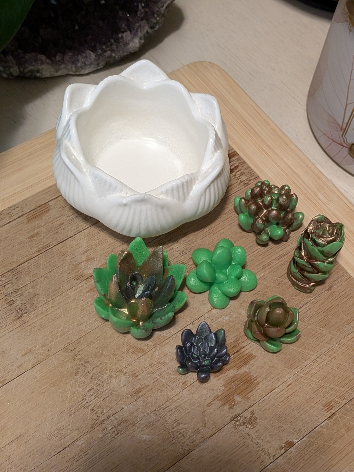 Handcrafted Goat’s Milk Soap Succulent Set! Emerald Agave Scent/ Custom +$5