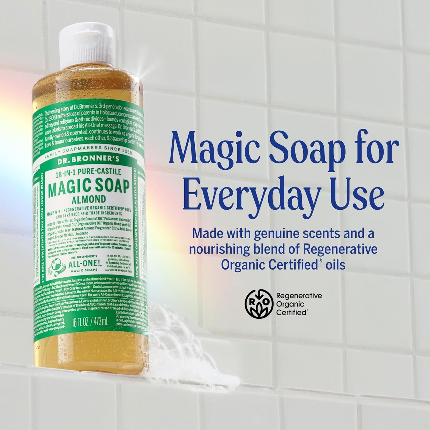 Dr. Bronner’s Pure-Castile Magic Liquid Soap – 32 Fl Oz (Pack of 1), green