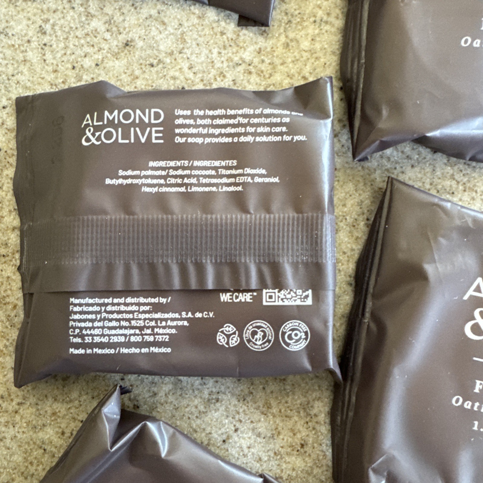 64 Almond & Olive Facial Soap Oatmeal Almond Travel Size Airbnb Hotel New