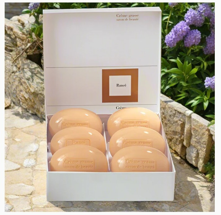 Rance 1795, Jasmine Crème Grasse Coffret, Luxury Set of 6 French Perfumed Soaps