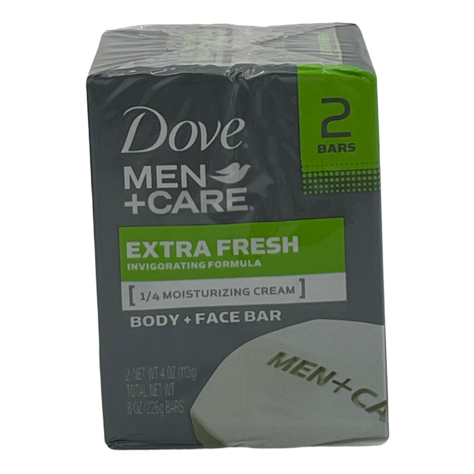 Dove Men Care Extra Fresh Body Face 6 Bars Soap 4 oz Bar ¼ Moisturizing Cream