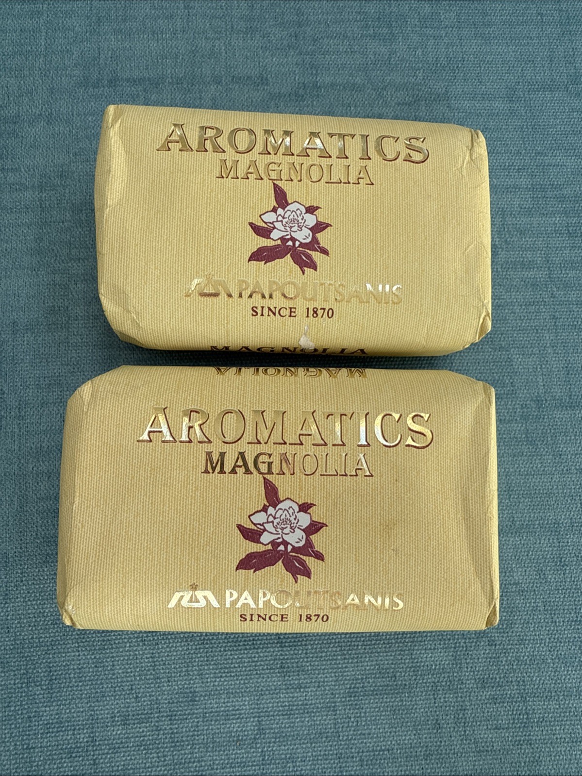 Papoutsanis Pure Greek Aromatics Magnolia Bar Soap 2 Pack, 5.3 oz