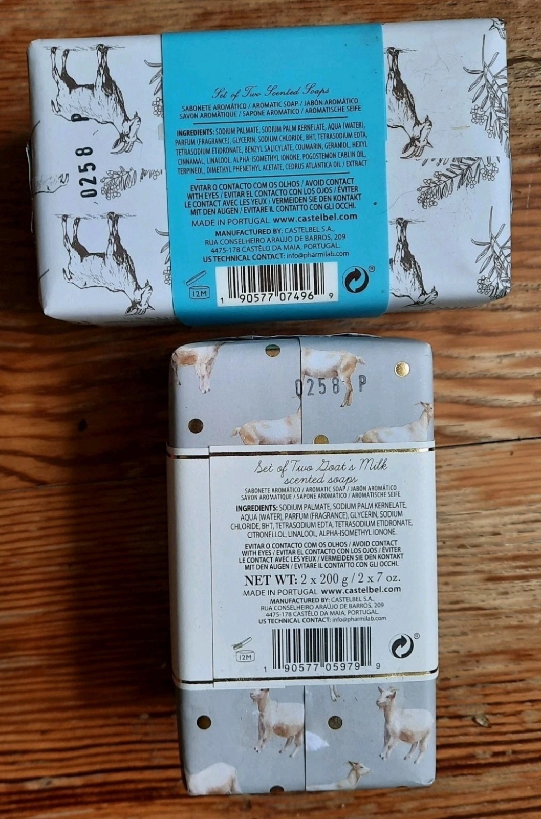 NEW CASTELBEL LTD Editions Lavender Scented Soap Lot 4x 7 Oz Bars 800g Portugal