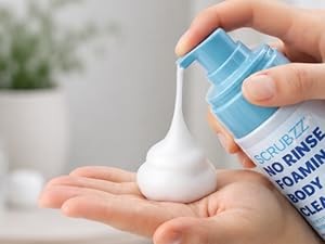 No Rinse Body Wash for Elderly, Gentle 8.5 fl oz Rinse Cleansing Foam for